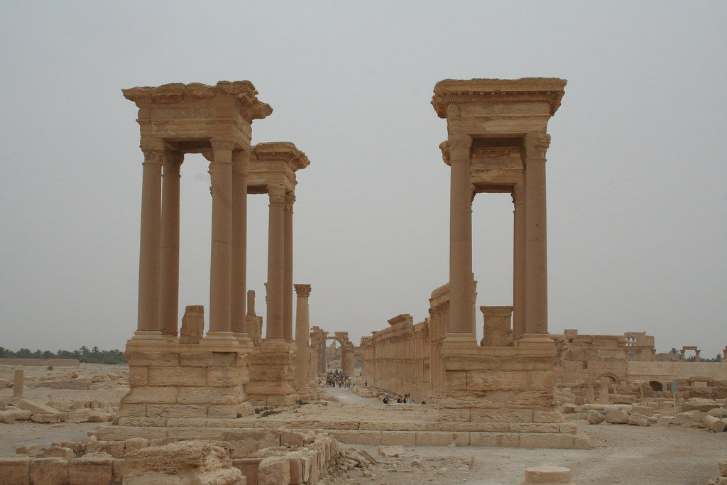 Palmyra - tetrapylon from west