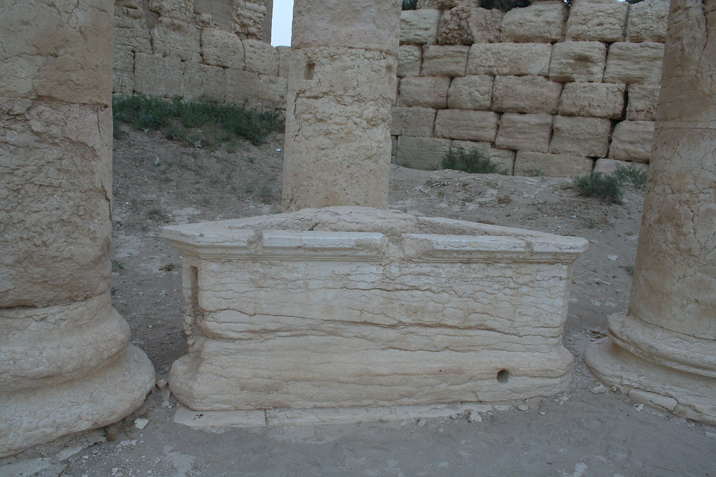 Palmyra - triangular fountain in N corner of agora