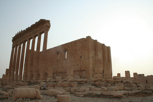 Palmyra - Temple of Bel - cella exterior from north east