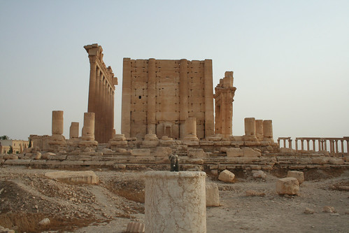 Palmyra - Temple of Bel - Euelpides on a column to N. of cella
