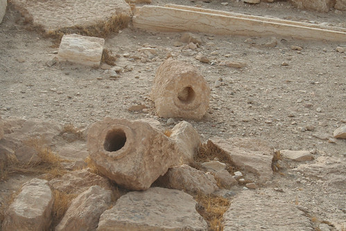 Palmyra - Temple of Bel - limestone water pipes