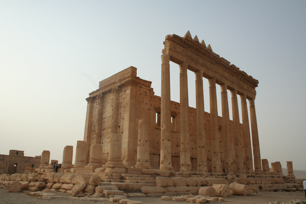 Palmyra - Temple of Bel - cella exterior east side