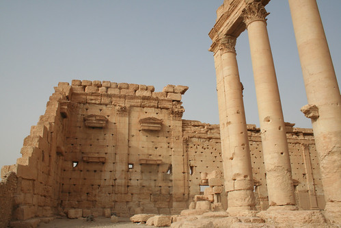 Palmyra - Temple of Bel courtyard NW interior corner