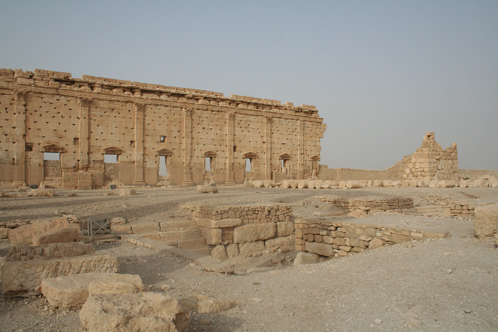 Palmyra - Temple of Bel courtyard N wall interior