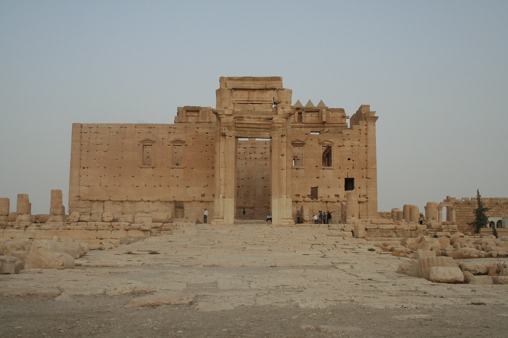 Palmyra - Temple of Bel - cella ramp and entrance from west