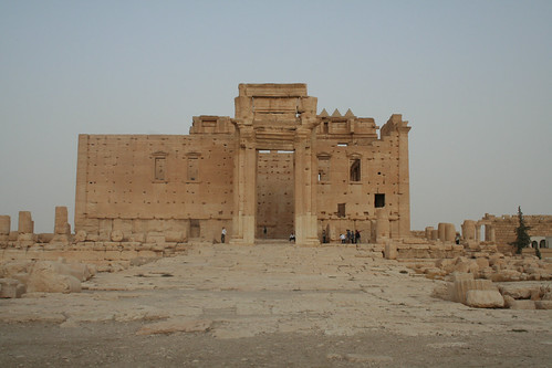 Palmyra - Temple of Bel - cella ramp and entrance from west