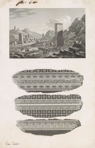 Valley of the Tombs (top), detail of decorative patterns (bottom)