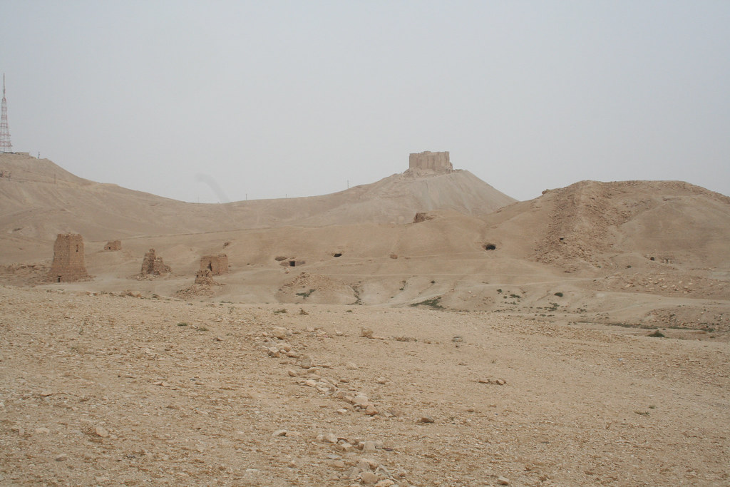 Palmyra - tower tombs and hills