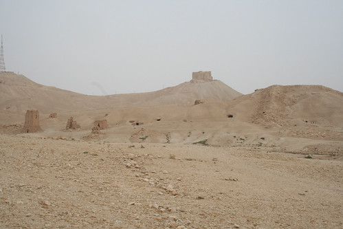 Palmyra - tower tombs and hills